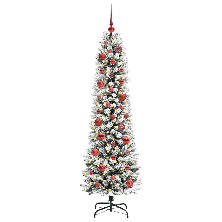 Vidaxl kunstkerstboom wit 150 cm pvc en metaal en plastic