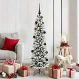 Vidaxl kunstkerstboom wit 150 cm pvc en metaal en plastic - afbeelding 1