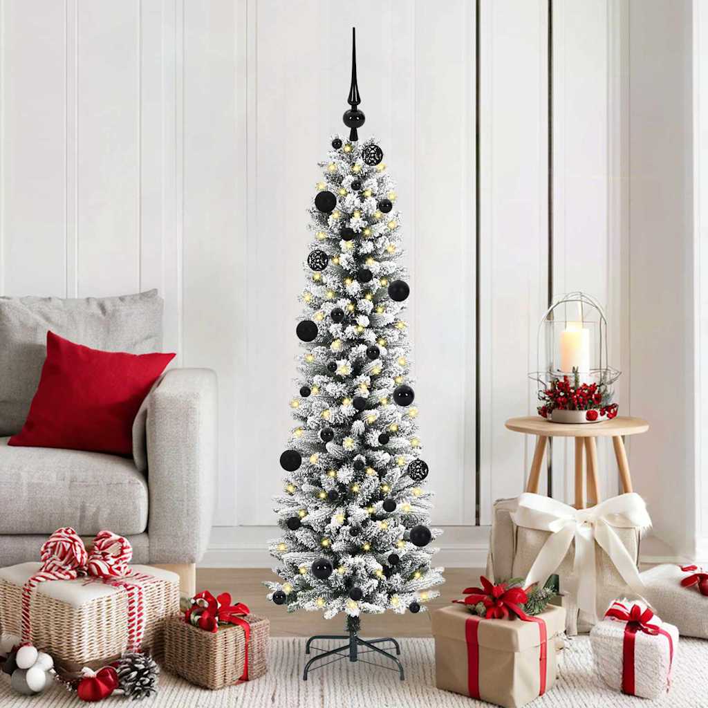 Vidaxl kunstkerstboom wit 150 cm pvc en metaal en plastic