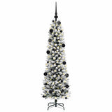Vidaxl kunstkerstboom wit 150 cm pvc en metaal en plastic - afbeelding 3