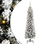 Vidaxl kunstkerstboom wit 150 cm pvc en metaal en plastic - afbeelding 2