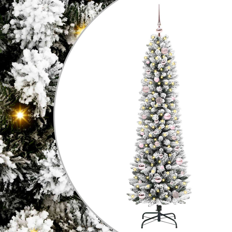 Vidaxl kunstkerstboom wit 150 cm pvc en metaal en plastic