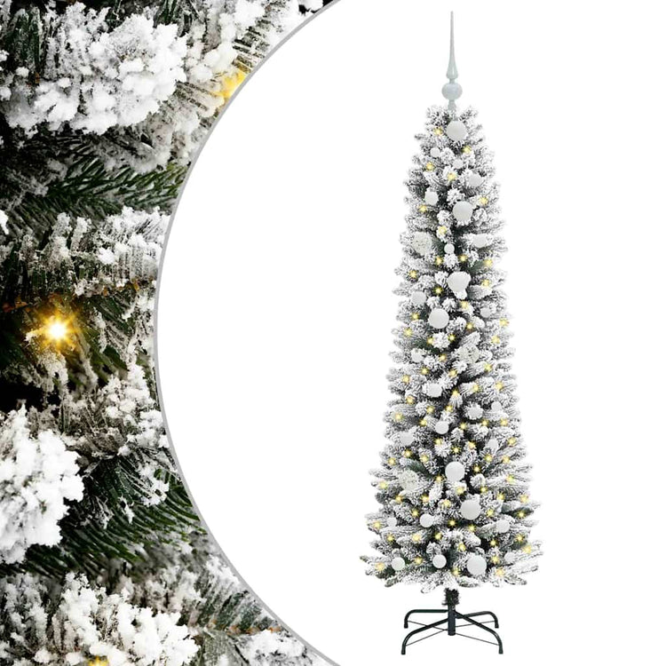 Vidaxl kunstkerstboom wit 150 cm pvc en metaal en plastic