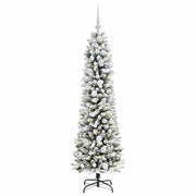 Vidaxl kunstkerstboom wit 150 cm pvc en metaal en plastic - afbeelding 3