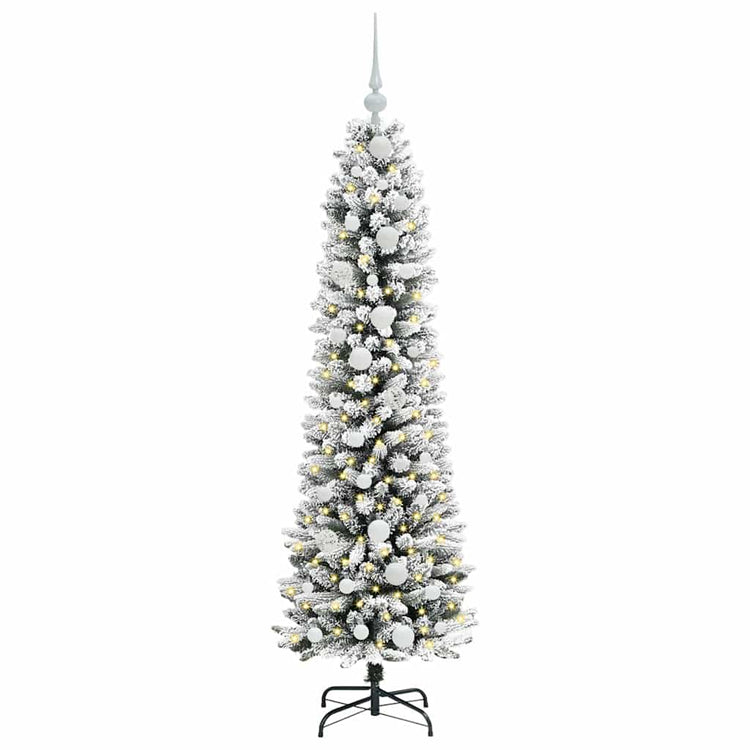 Vidaxl kunstkerstboom wit 150 cm pvc en metaal en plastic