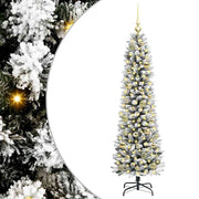 Vidaxl kunstkerstboom wit 150 cm pvc en metaal en plastic - afbeelding 2