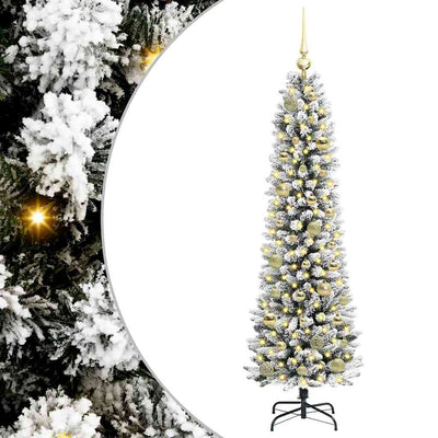 Vidaxl kunstkerstboom wit 150 cm pvc en metaal en plastic