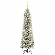 Vidaxl kunstkerstboom wit 150 cm pvc en metaal en plastic - afbeelding 3