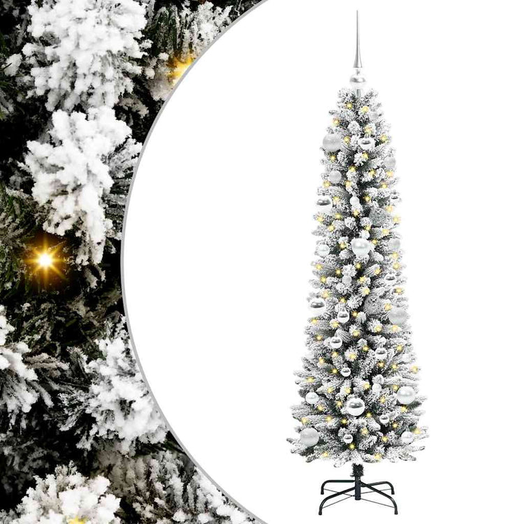 Vidaxl kunstkerstboom wit 150 cm pvc en metaal en plastic
