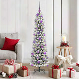 Vidaxl kunstkerstboom wit 150 cm pvc en metaal en plastic - afbeelding 1