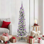 Vidaxl kunstkerstboom wit 150 cm pvc en metaal en plastic - afbeelding 1