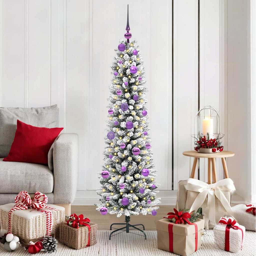 Vidaxl kunstkerstboom wit 150 cm pvc en metaal en plastic