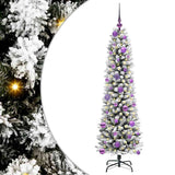 Vidaxl kunstkerstboom wit 150 cm pvc en metaal en plastic - afbeelding 2