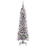 Vidaxl kunstkerstboom wit 150 cm pvc en metaal en plastic - afbeelding 3