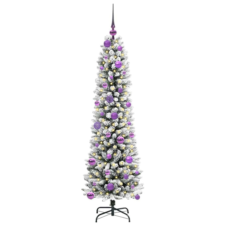 Vidaxl kunstkerstboom wit 150 cm pvc en metaal en plastic