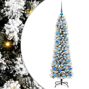 Vidaxl kunstkerstboom wit 150 cm pvc en metaal en plastic - afbeelding 2