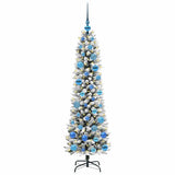 Vidaxl kunstkerstboom wit 150 cm pvc en metaal en plastic - afbeelding 3