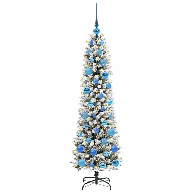 Vidaxl kunstkerstboom wit 150 cm pvc en metaal en plastic