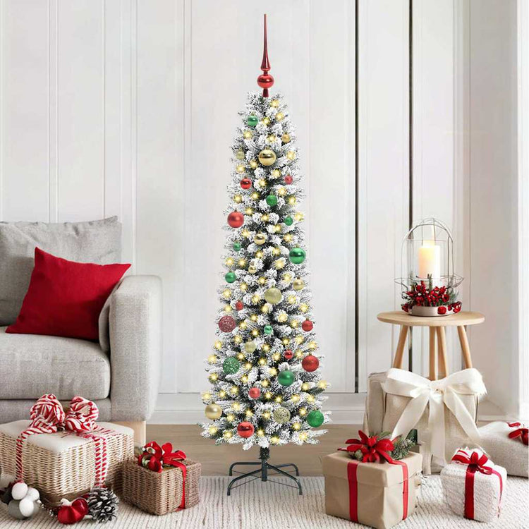 Vidaxl kunstkerstboom wit 150 cm pvc en metaal en plastic