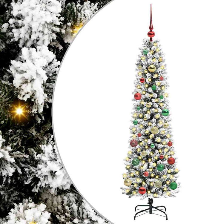 Vidaxl kunstkerstboom wit 150 cm pvc en metaal en plastic