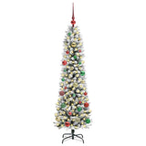 Vidaxl kunstkerstboom wit 150 cm pvc en metaal en plastic - afbeelding 3