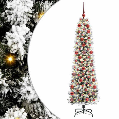 Vidaxl kunstkerstboom wit 180 cm pvc en metaal en plastic