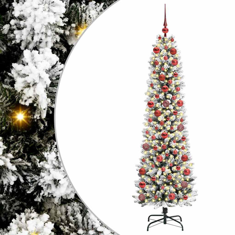 Vidaxl kunstkerstboom wit 180 cm pvc en metaal en plastic