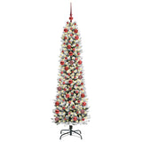Vidaxl kunstkerstboom wit 180 cm pvc en metaal en plastic - afbeelding 3