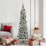 Vidaxl kunstkerstboom wit 180 cm pvc en metaal en plastic - afbeelding 1
