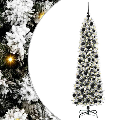 Vidaxl kunstkerstboom wit 180 cm pvc en metaal en plastic