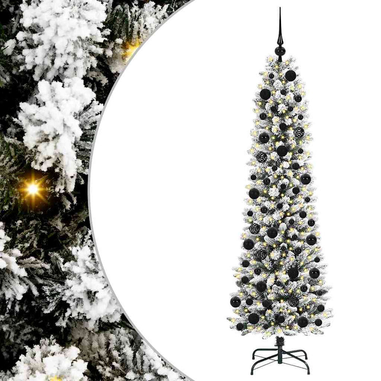 Vidaxl kunstkerstboom wit 180 cm pvc en metaal en plastic