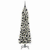 Vidaxl kunstkerstboom wit 180 cm pvc en metaal en plastic - afbeelding 3