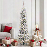 Vidaxl kunstkerstboom wit 180 cm pvc en metaal en plastic - afbeelding 1