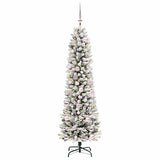 Vidaxl kunstkerstboom wit 180 cm pvc en metaal en plastic - afbeelding 3