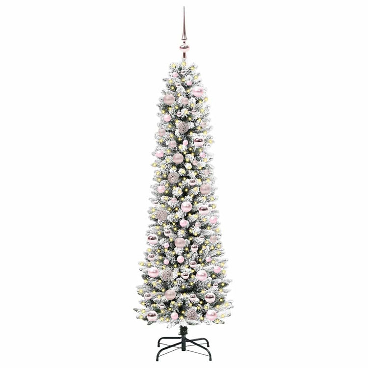 Vidaxl kunstkerstboom wit 180 cm pvc en metaal en plastic