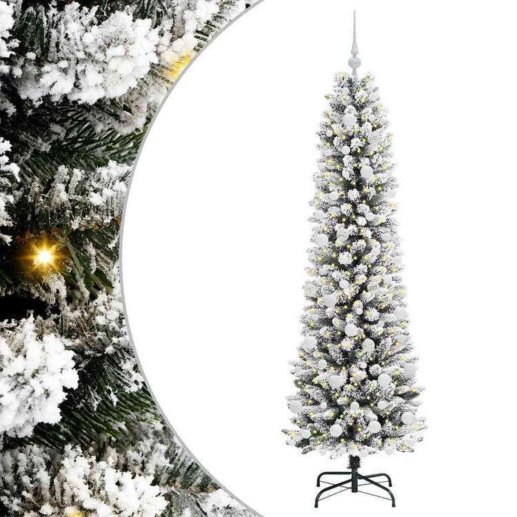 Vidaxl kunstkerstboom wit 180 cm pvc en metaal en plastic