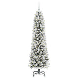 Vidaxl kunstkerstboom wit 180 cm pvc en metaal en plastic - afbeelding 3