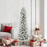 Vidaxl kunstkerstboom wit 180 cm pvc en metaal en plastic - afbeelding 1