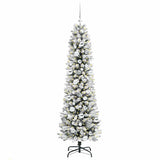 Vidaxl kunstkerstboom wit 180 cm pvc en metaal en plastic - afbeelding 3