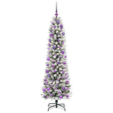 Vidaxl kunstkerstboom wit 180 cm pvc en metaal en plastic - afbeelding 3