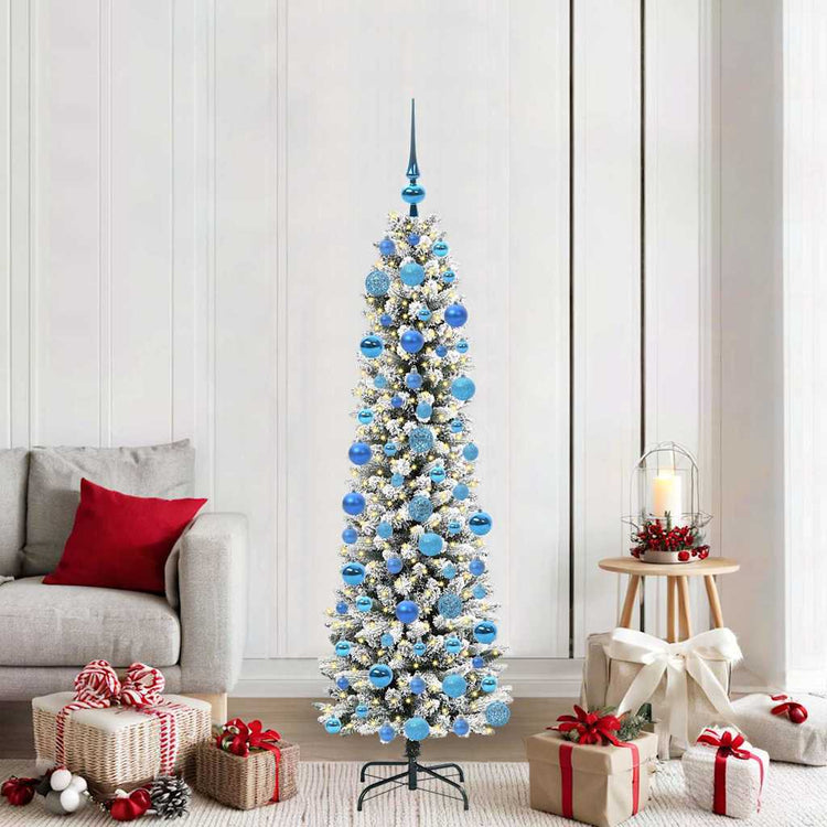 Vidaxl kunstkerstboom wit 180 cm pvc en metaal en plastic