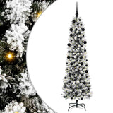 Vidaxl kunstkerstboom wit 210 cm pvc en metaal en plastic - afbeelding 2