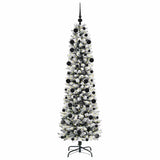 Vidaxl kunstkerstboom wit 210 cm pvc en metaal en plastic - afbeelding 3