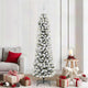Vidaxl kunstkerstboom wit 210 cm pvc en metaal en plastic