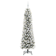 Vidaxl kunstkerstboom wit 210 cm pvc en metaal en plastic - afbeelding 3