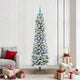 Vidaxl kunstkerstboom wit 210 cm pvc en metaal en plastic