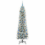 Vidaxl kunstkerstboom wit 210 cm pvc en metaal en plastic - afbeelding 3