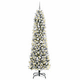 Vidaxl kunstkerstboom wit 240 cm pvc en metaal en plastic - afbeelding 3