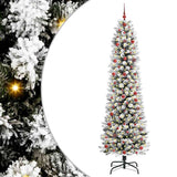 Vidaxl kunstkerstboom wit 240 cm pvc en metaal en plastic - afbeelding 2
