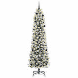 Vidaxl kunstkerstboom wit 240 cm pvc en metaal en plastic - afbeelding 3